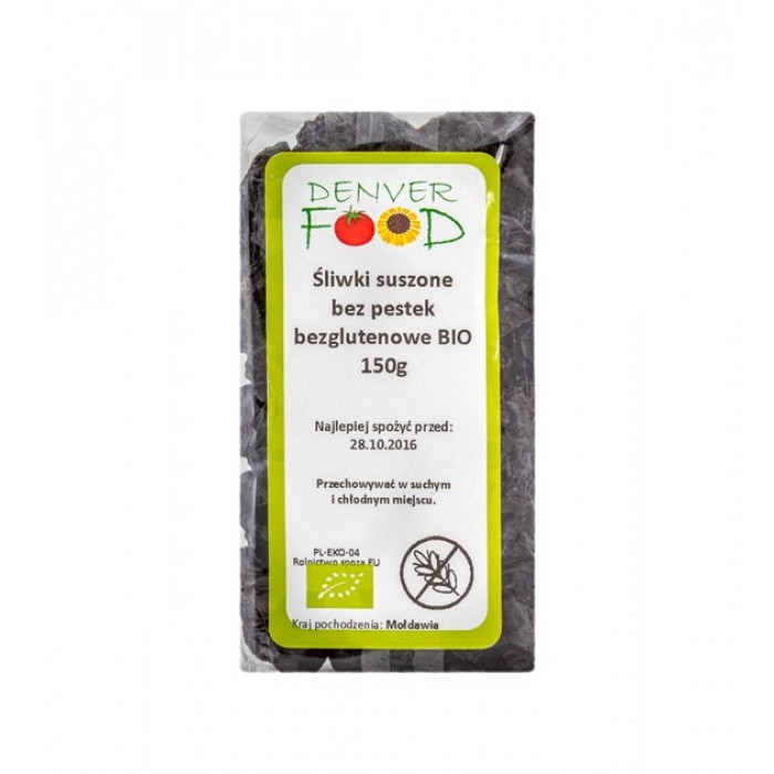 Prune Uscate BIO 150g, Fără Gluten Prune Uscate BIO 150g, Fără Gluten
